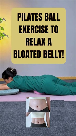 5 Minute Yoga Ball Exercise for a Relaxed Core & Better Posture! 🔥 #Shorts #CoreStrength #HomeExerc