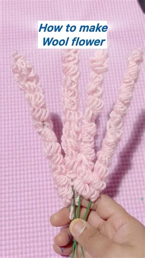 How to make flower with woollen thread 🌸 easy DIY home decor