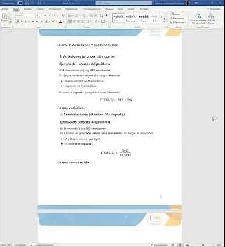 Tarea 3 variaciones y combinaciones Matematicas discretas
