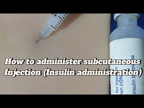How to administer subcutaneous injection (Insulin administration) Nursing procedure