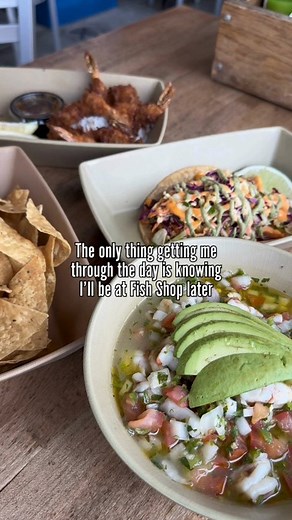 There's something about fish tacos, coconut shrimp, and ceviche that makes everything feel alright ✨ | Fish Shop