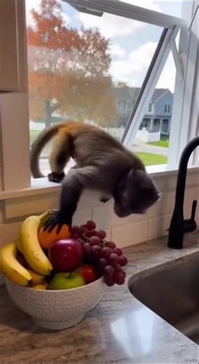 Silly cat Antics 🐱Watch my consecutive cat punches!🐵#funnyanimals #monkey #cat