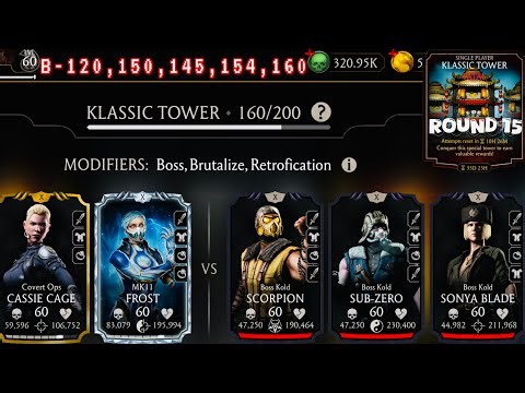 Fatal Klassic Tower Boss Battles 160 & 120, 140 Fight + Rewards | Mortal Kombat Mobile