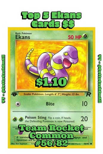 Top 5 Rarest Ekans Pokémon Cards You’ve NEVER Seen Before! #pokemon #pokemoncards #pokémon #top5