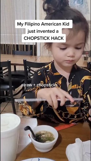Mia just solved my problem 🤣 #filamfamily #chopsticks #airishcupp #