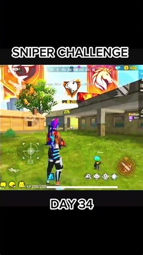 SNIPER CHALLENGE | DAY 34 | #shorts #freefiremax