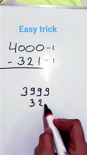 #easy subtraction trick #maths #shorts #school