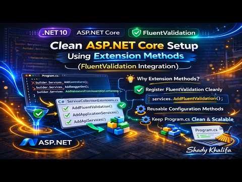 43. Clean ASP.NET Core Setup Using Extension Methods (FluentValidation Integration)