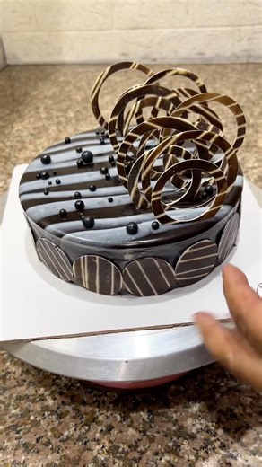 New Chocolate Cake Design Tutorial #trending #cakedecoration #viral #chocolatecake #shorts