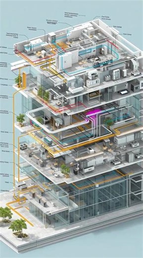 an-animation-showing-how-an-HVAC-system-works-with in a building