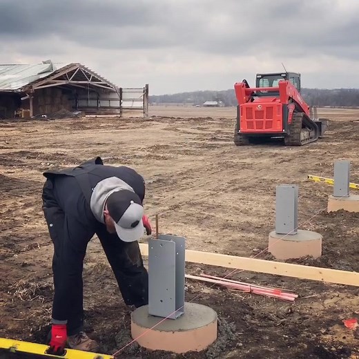 Foundation Brackets for a building! #satisfying #fy #foryou #construction #concrete #viral #foryoupage