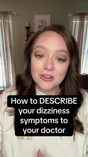 Here are more tips on how to talk to your doctor about your dizziness symptoms. Go back and view my video on the 5 types of dizziness here ➡️: @The Dizzy PT Amy