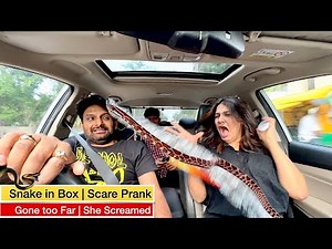 Snake in Box | Scare Prank on Girlfriend | Gone far | She got Irritated