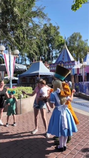 Alice and Mad Hatter in Fantasyland at Disneyland
