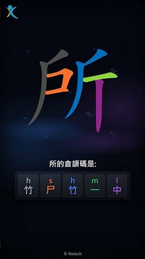 「所」字點打？「所」的倉頡碼教學｜五色倉頡/速成字典