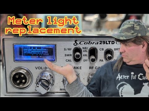 Cobra CB radio repair meter light replacement to LED