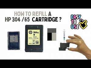 How to refill a HP 304, HP 304XL & HP 65 Black ink cartridge