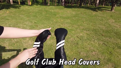 Golf Club Head Covers - 4pcs or 1pc Golf Accessories Club Covers Set for Woods and Driver Fairway Hybrids with Interchangeable Tags