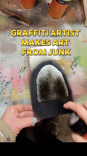 Graffiti stencil art painting process secrets #stencilart #graffiti #upcycling #recycling #mouse #paintingprocess #art #artwork #handmade | The Stencil Shed