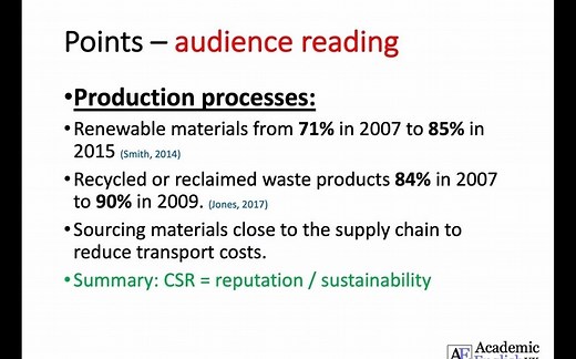 Academic presentation- how to present slides