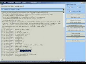 ULTIMA I/O TERMINAL tool program demonstartion read SID803A eeprom and history