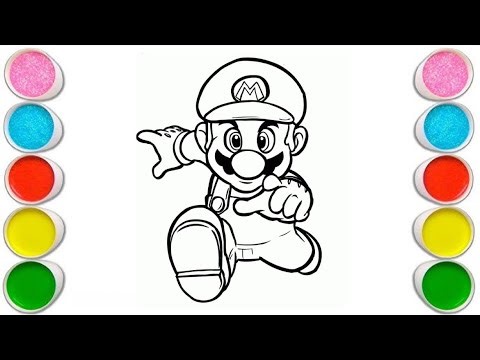 Cute Super Mario Drawing 🍄 Easy Painting & Coloring for Kids & Toddlers | Let’s Draw Together