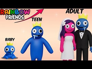 🌈 Rainbow Friends 2 Characters Growing Up Evolution!👹🔵👑 | Blue, Orange, Cyan, Yellow