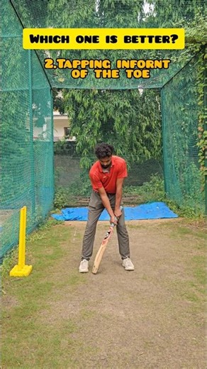Tapping in Front vs Behind the Toe – Which is Better? 🏏 #BattingTips