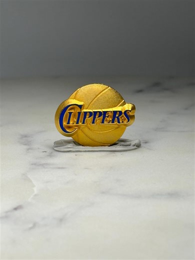 LA Clippers Basketball Pin: Gold Tone Enamel - NBA Sports Accessory - Etsy