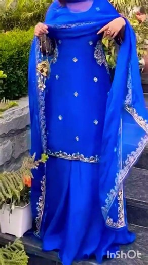 🌹 Blue Plazo kurti set 🌷| Punjabi suit 💐 #shorts #fashion #wedding #punjabisuit