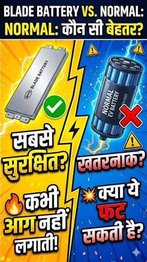 BYD Blade Battery vs Normal EV Battery ⚡ | Which is Safer & Better? 🔋