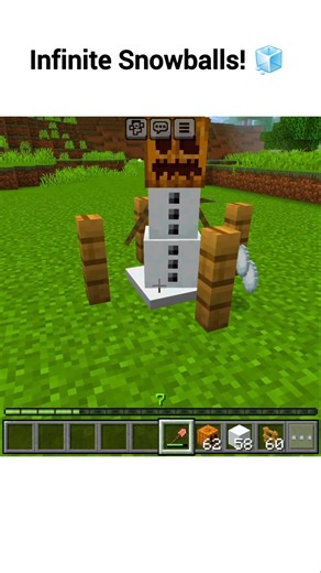 Tiny Snow Farm = Infinite Snowballs! 🧊 #minecraft