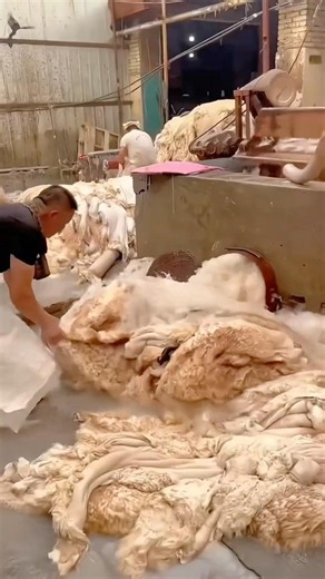How Raw Sheepskin Becomes Luxury Leather Coats 🐑🧥 #shortvideo