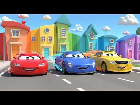 Vroom Vroom Fast and Slow Cars | Opposites Song for Kids | Learn Fast and Slow