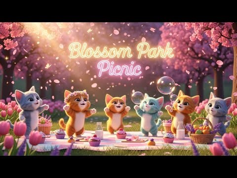 🌸🐾 The Cutest Spring Festival Ever | 3D Kittens Dance in Blossom Park 💖🌼