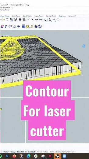 Contour for laser cut