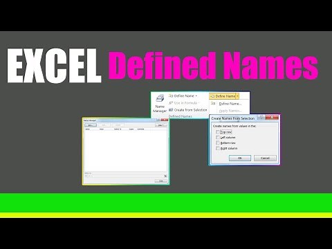 How to use define name in excel,#DefineName