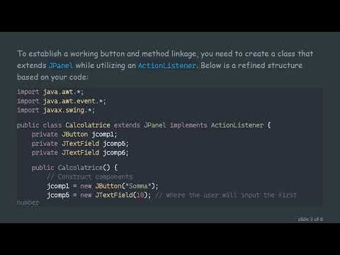 How to Properly Connect a JButton to a Method in Java Swing