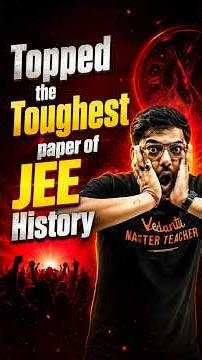 Topped the 😱TOUGHEST JEE Advanced PAPER in History! #jee2027 #jeeexam #iitjee #jeemains #shorts