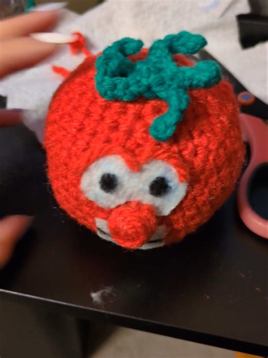Just a fun afternoon project. Maybe Larry next #veggietales #crochet #crochettiktok #craft