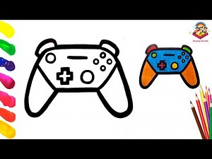 How to Draw Game Controller Drawing & Coloring – Easy Step by Step