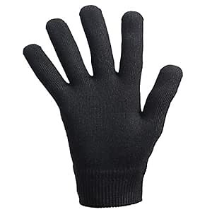 Moisturizing Gel Lined SPA Gloves for Women Overnight Repair Dry Hands, Cracked Skin and Exfoliate Skin (Full Fingered Gloves, Black)