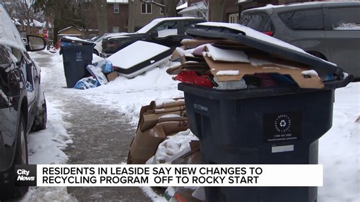 Changes to Toronto recycling collection program off to rocky start