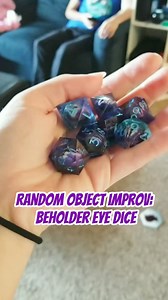 9.5K views · 560 reactions | random object improv: beholder eye dice #thatgeekfamily #random #improv #improvisation #object #dice #dnd #beholder #dragon #eyeball #nerd #geek #gamer #ttrpg | That Geek Family | Facebook