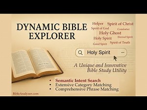 The Dynamic Bible Explorer - Bible Analyzer
