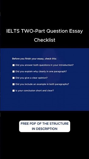 Checklist bài 2 câu hỏi IELTS | Two-Part Question Essay Checklist #ieltswriting