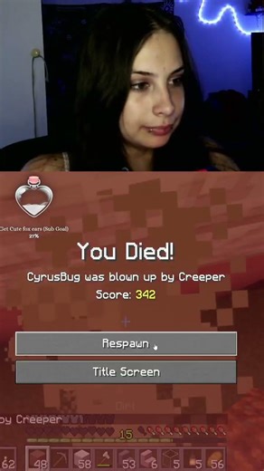 Twitch: CyrusBugt |The Bug got bombed by a creeper | #minecraft #funnyclips #minecraftclips