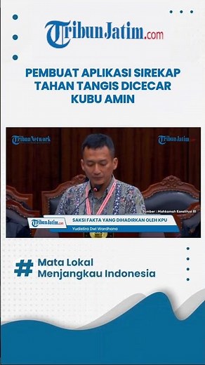 Tim Hukum Amin Mencecar Saksi Termohon dari KPU hingga Tahan Tangis saat Sidang di MK