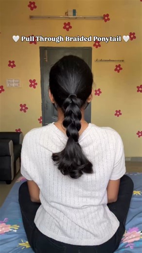 SAKTHI | Pull Through Braided Ponytail 🤍 Save for later✅ Try this beautiful hairstyle❣️ #hairstyles #hairstyle #braidedponytail #simplehairstyle... | Instagram