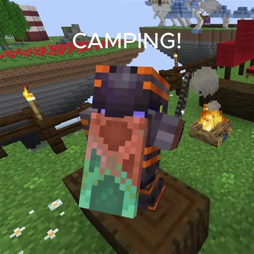 CAMPING! #minecraft #shorts